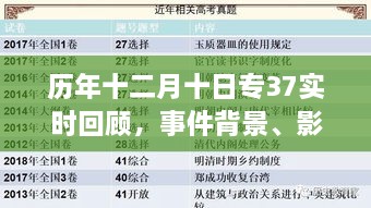 历年十二月十日专37事件回顾，背景、影响与时代地位分析