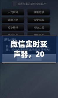 微信实时变声器，通话魔法新体验，2024年12月10日揭秘！