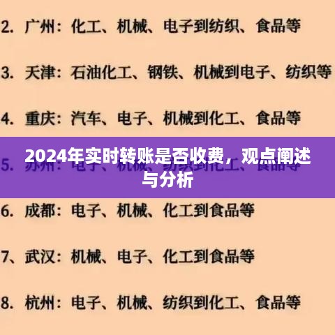 关于实时转账收费的探讨，观点阐述与分析（2024年视角）