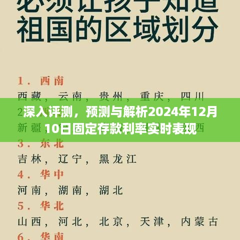 独家解析，2024年固定存款利率实时表现预测与深入评测报告