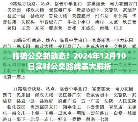 临猗公交新动态揭秘，2024年实时公交路线表深度解析