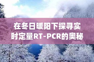 冬日暖阳下的实时定量RT-PCR探寻之旅，自然与科技的交融