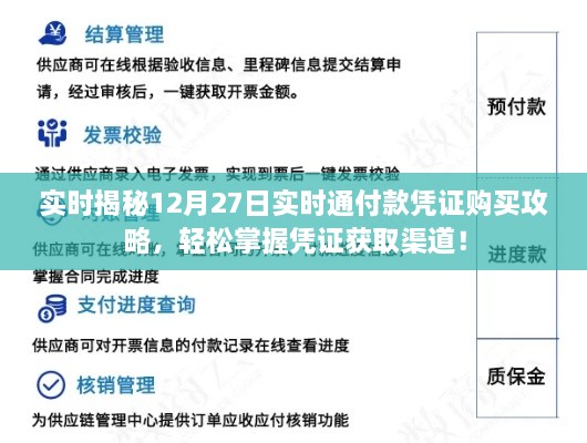 揭秘，最新实时通付款凭证购买攻略，轻松掌握购买渠道！