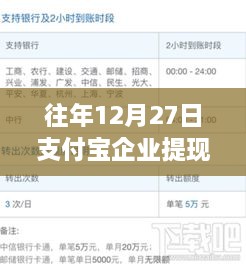 历年12月27日支付宝企业提现实时到账情况解析，提现速度及其影响因素探讨