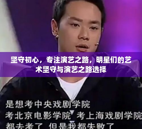 坚守初心，专注演艺之路，明星们的艺术坚守与演艺之路选择