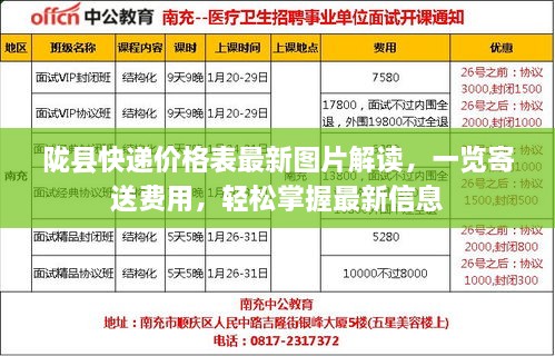 陇县快递价格表最新图片解读，一览寄送费用，轻松掌握最新信息