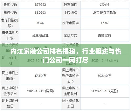 内江家装公司排名揭秘，行业概述与热门公司一网打尽