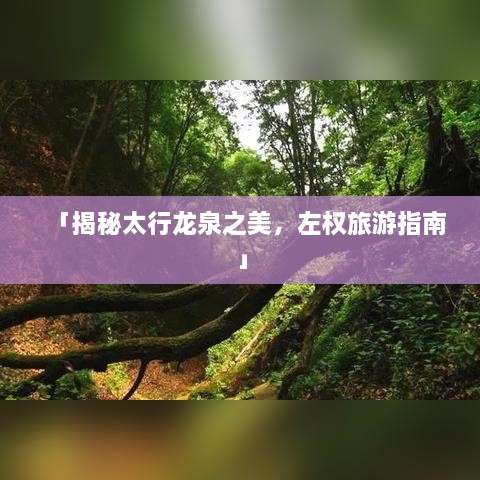 「揭秘太行龙泉之美，左权旅游指南」