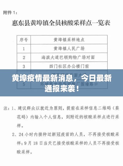 黄埠疫情最新消息，今日最新通报来袭！