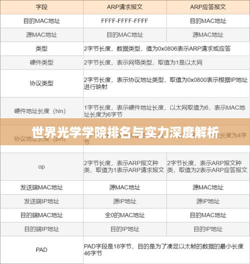 世界光学学院排名与实力深度解析