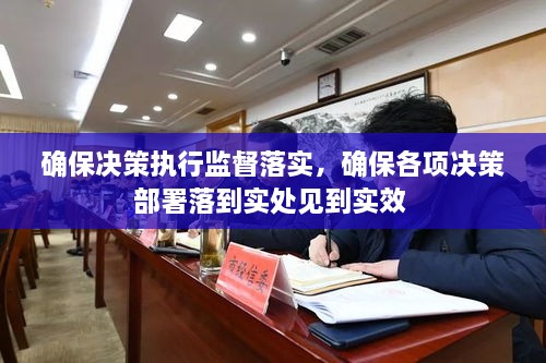 确保决策执行监督落实，确保各项决策部署落到实处见到实效 